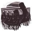 Motorcycle Saddlebags Leather Fringes 15WX12HX6D SD2009