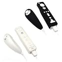 Bargaincell- 2-Piece Value Combo Pack of Permium Protective Silicon / silicone Skin Cover Case for Nintendo Wii Remote Controller & Nunchuk ( Black + Clear)