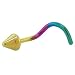 Grade 23 Titanium Rainbow Cone Nose Ring