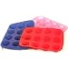 12 Cup Silicon / Silicone Muffin Tray Cupcake Cake Cases, moulds. Available in pink, blue or red.