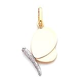 Pendant - 14k Gold Two-Tone Butterfly Necklace Pendant
