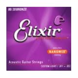Elixir Acoustic Guitar Strings Nanoweb Custom Light .011 - .052
