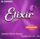 Elixir Acoustic Guitar Strings Nanoweb Custom Light .011 - .052