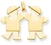 Boy Boy Silhouette Charm, Yellow Gold