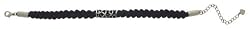 Pewter Design on Black Hemp Bracelet