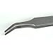 Wiha 49368 Stainless Steel Flat Round 30 Degree Bent Professional Precision Tweezer, 120mm Overall Length