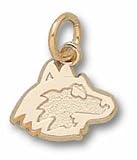 Northern Illinois Huskies 3/8 Huskie Head Charm - 10KT Gold Jewelry