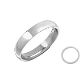 Plain 10 Karat White Gold 5mm Comfort Fit Wedding Ring