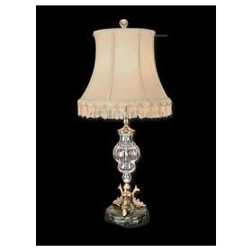 Dale Tiffany GT701021 Herrington Table Lamp, Antique Bronze and Fabric Shade