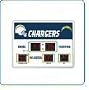 Team Sports 14" X 19" Score Board Clock and Thermometer- San Diego Chargers