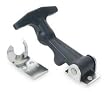 Battalion 1XPA6 T Handle Latch, Black, H 3 13/32 In