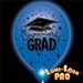 Congrats Grad Lumi-Loons Balloon Lights, Light Up White Balloons, Blue Lights
