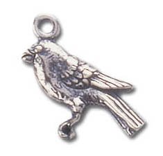 Solid Sterling Silver Bird Charm Approximately 3 4 Across