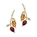 10kt. Yellow Gold, Citrine & Garnet Fashion Earrings