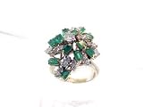18k Gold Emerald and Diamond Ring