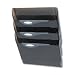 Rubbermaid 18703 Image hot file 3-pocket wall system w/labels/holders, legal/printout, smoke