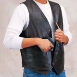 Leather Concealed Gun Vest