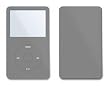 Solid State Grey iPod classic 80GB/ 120GB Protector Skin Decal Sticker