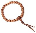 All Natural Handmade Cedar Hand Mala - 27 Plain Beads