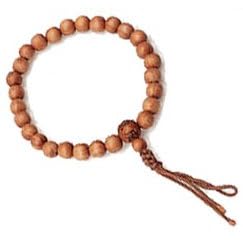 All Natural Handmade Cedar Hand Mala - 27 Plain Beads