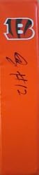 Mohamed Sanu Autographed Cincinnati Bengals Logo Football End Zone Pylon, Proof Photo