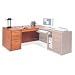 Contemporary Desk for Right Return by Kathy Ireland - 0068R/X (Rich Golden Oak Finish) (68.2W x 29H x 32D)