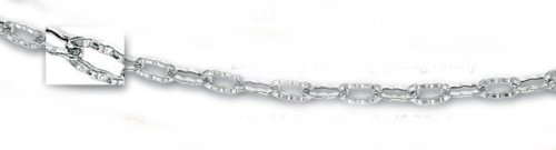 14K White Gold Anklet - 10"
