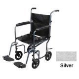 Drive Medical Deluxe Fly-Weight Aluminum Transport Wheelchair 19 Inches Silver - 1 Ea