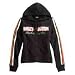 Harley Davidson Womens Black Long Sleeve Activewear Hoodie Sweatshirt, 100% Cotton/Poly Blend, Zipper Front with Kangaroo Front Pouch, Appliqu&Atilde;&copy; and Embroidered Harley-Davidson&Acirc;&reg; graphic on Front, 99059-07VW, X-Large