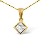 9ct Cluster Diamond Pendant.