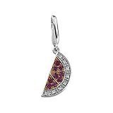 14K Two-Tone Gold Sapphire and Diamond Watermelon Charm/Pendant