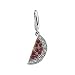 14K Two-Tone Gold Sapphire and Diamond Watermelon Charm/Pendant