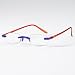 Reading Glasses, 1.50 Rimless Red