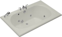 Kohler Memoirs 5.5 Foot Drop In Jetted Tub with Center Drain Ice Grey - K-1170-HH-95