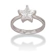 Rhodium Plated CZ Star Ring