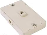 Zenith ZEP131 3-Way Modular Wall Phone Jack -Ivory -