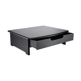 Rolodex 82430 Wood Tones Monitor Stand, 15W x 13D x 5H, Black