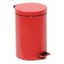3-1/2 Gallon Step On Trash Can - Red