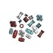 Antique Colored Beads, 60pc Pkg (Pack of 1)