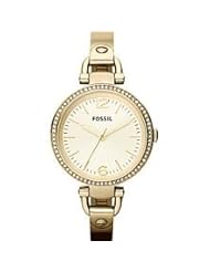 Fossil Womens ES3227 Georgia Analog Display Analog Quartz Gold Watch