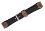 Timex Expedition Water Resistant Leather Watch Band, Black, Brown, Pebbled 19mm