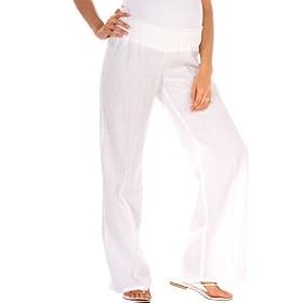 A Pea in the Pod Collection: smock waist voile wide leg maternity pant