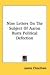 Books : Nine Letters On The Subject Of Aaron Burrs Political Defection