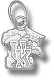 Kentucky Wildcats Solid Sterling Silver ''UK'' Wildcat 3/8'' Pendant