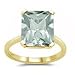 5.01 Cts Green Amethyst Solitaire Ring in 14K title=