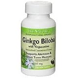 TruNature Ginkgo Biloba Extract with Vinpocetine 250 Softgels