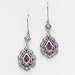 Sterling Silver Pink & Clear CZ (Cubic Zirconia) Earrings