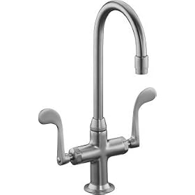 KOHLER K-8761-G Essex Entertainment Sink Faucet, Brushed Chrome