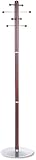 Safco 4193MH Costumer, Four Ball-Tipped Double-Hooks, Steel/Wood, Mahogany