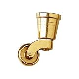 1 1/8'' Dia Decorative Caster - Polished Brass